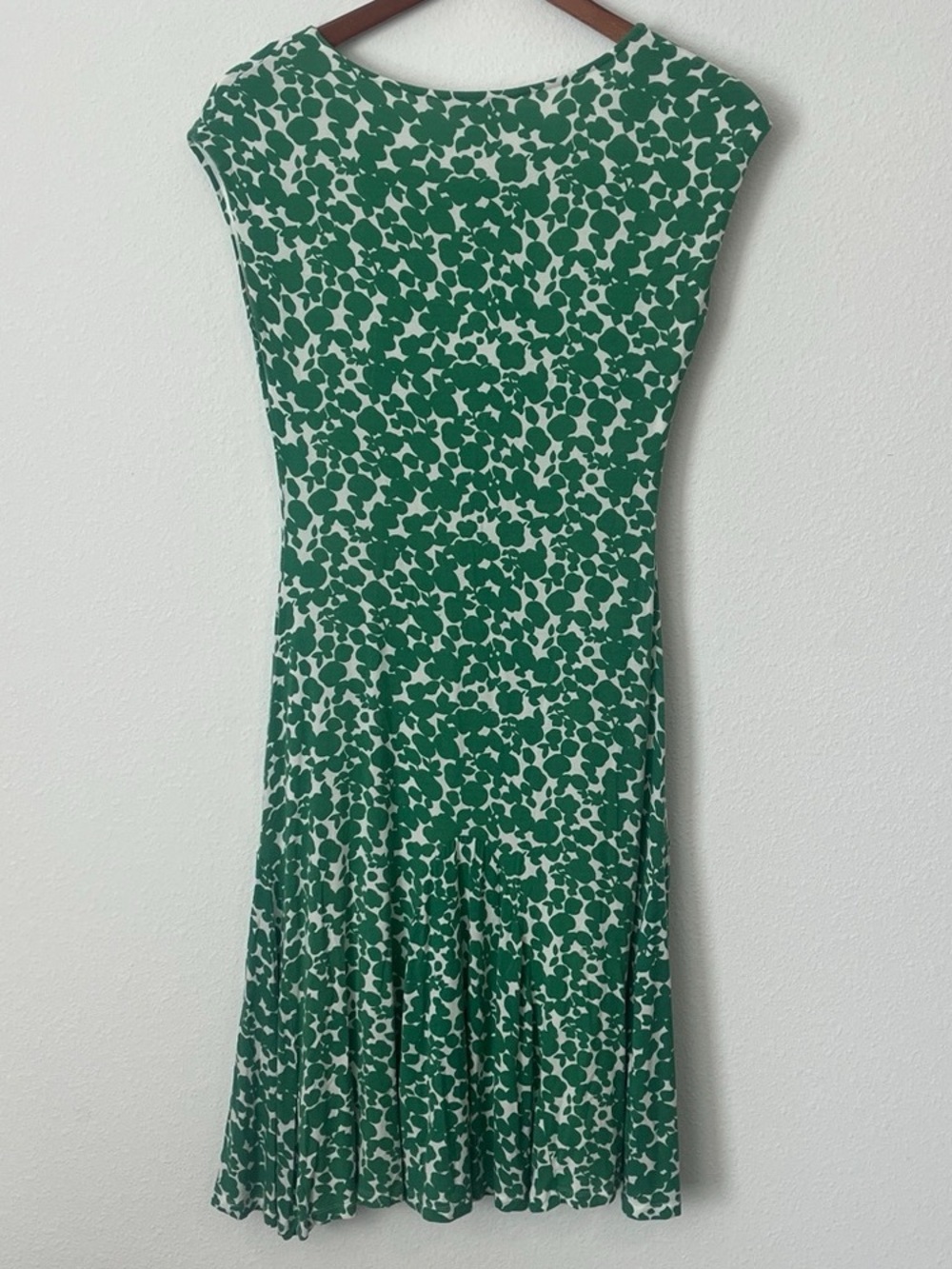 Boden Green and White Floral Midi Dress